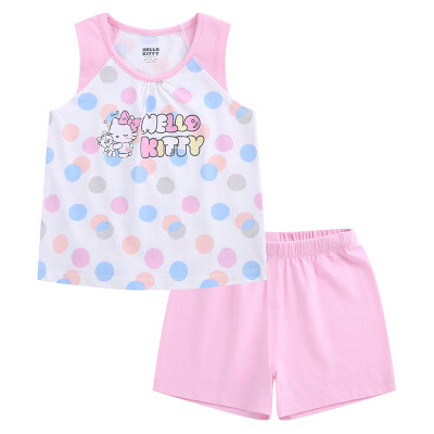 

HelloKitty Girls Vest Set Trousers Pants Outbound Kit KA722CA13WB280 White Powder Blue Point 80