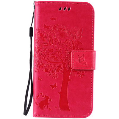 

Rose Tree Design PU Leather Flip Cover Wallet Card Holder Case for SAMSUNG S6