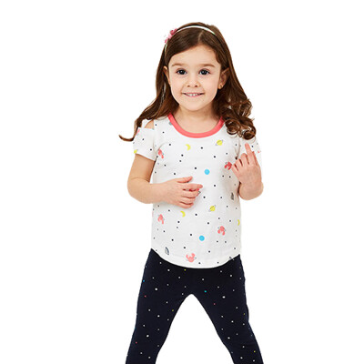 

Disney baby children's vest shirt pants suit DA621XR01WM790 this white cinnamon powder Mickey head 90 yards