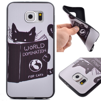 

Cat Pattern Мягкий тонкий ТПУ резиновый силиконовый гель Дело Чехол для Samsung Galaxy S6