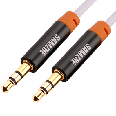 

Shanze (SAMZHE) YPL-8320 3.5mm advanced stereo phone car AUX audio cable copper wire core gold version of the public on the public blue 2 meters