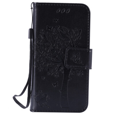 

Black Tree Design PU Leather Flip Cover Wallet Card Holder Case for IPHONE 5