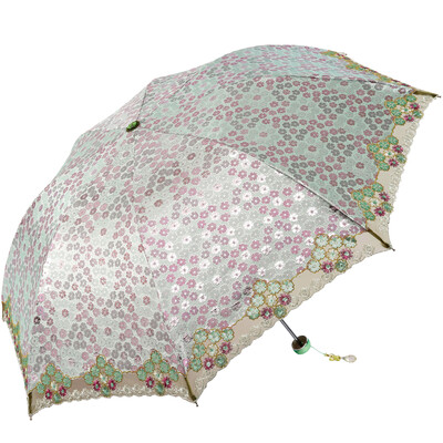

[Jingdong supermarket] paradise umbrella deer Tougong three fold ultra-light umbrella 33045E light blue