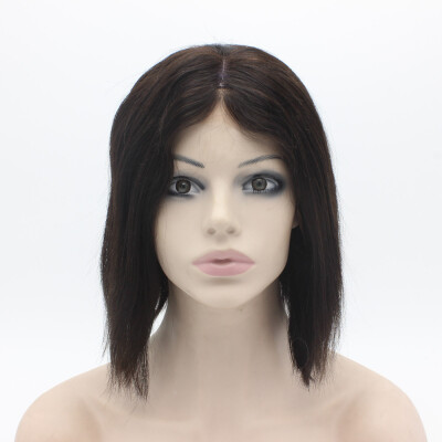 

100% Brazilian Remy Hair Bob Human Hair Wigs Natural Color Unprocessed Straight Glueless Lace Front Wig For White Women