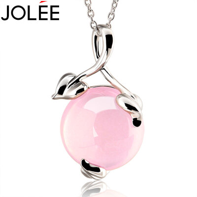 

Yulan JOLEE Silver Necklace Natural Topaz Pendant Simple Stylish Colored Stone Locked Necklace Send Girlfriend Honored Wife Gift Blue