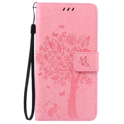 

Pink Tree Design PU Leather Flip Cover Wallet Card Holder Case for HUAWEI P9LITE