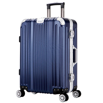 

RAFFLES ROMAN aluminum frame trolley case PC + ABS universal airplane wheel bright side travel boarding box customs lock lock lock 20 inches PC022 silver gray