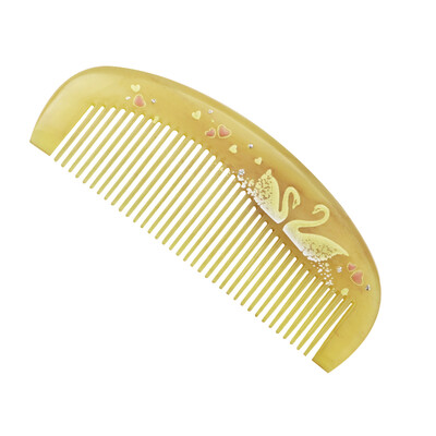 

【Jingdong Supermarket】 Yu Mei Ren horns lacquer combs small portable hand-painted birthday gift Swan Lake