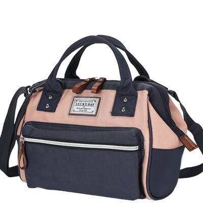 

MOMOgirl handbag shoulder bag Oxford nylon canvas handbags Japan&South Korea light fashion Messenger bag M4589 navy