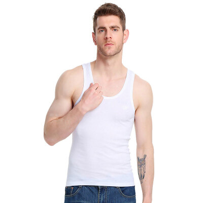 

Arctic velvet pure cotton vest 1 piece fitted with thread sports stretch self-cultivation vest men&39s bottoming shirt white BJRBX