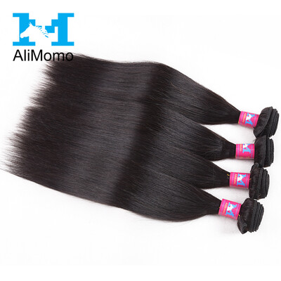 

8A Peruvian Straight Hair 4 Bundles Natural Black Peruvian Virgin Hair Straight 100% Unprocessed Virgin Hair Bundle Deals
