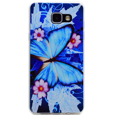 

Blue butterfly Pattern Soft Thin TPU Rubber Silicone Gel Case Cover for SAMSUNG Galaxy A3 2016A310