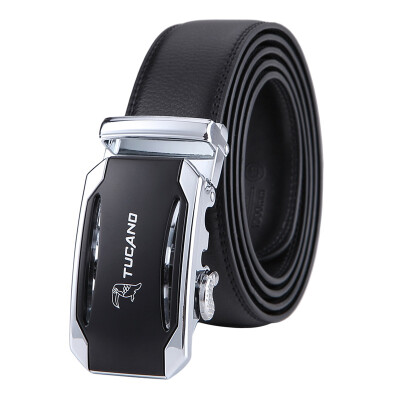 

Woodpecker (TUCANO) Belt Men's second layer of leather youth automatic buckle belt business fashion Han Chao soft surface WDE1122A-89B0 black