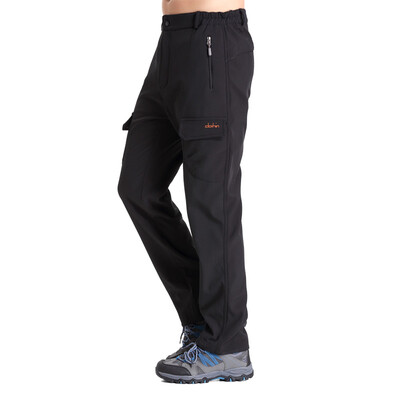 

Caruson clothin punching pants fleece inside warm breathable outdoor thickening soft shell climbing pants CP1202 female models gray M code