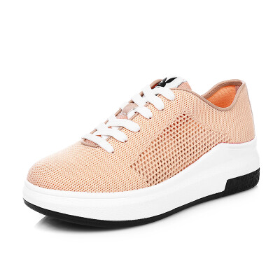 

Playboy (PLAYBOY) Women's shoes white shoes wild Korean breathable thick bottom sports shoes L129720260 orange powder 36 yards