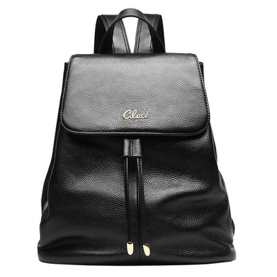 

Ke Lu Chi (CLUCI) Модный мешок плеча женщин кожаный рюкзак женщин Drawstring Ladies рюкзак Sweet Lady Travel Bag Women CW6161071 Черный