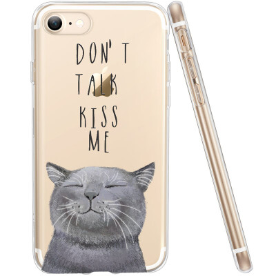 

ESR) iPhone7 phone shell Apple 7 phone shell / mobile phone sets of silicone transparent anti-drop soft shells what series - overbearing blue cat