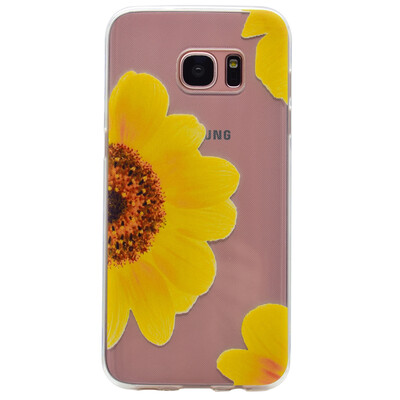 

Sunflower Pattern Soft Thin TPU Rubber Silicone Gel Case Cover for Samsung GALAXY S6 Edge