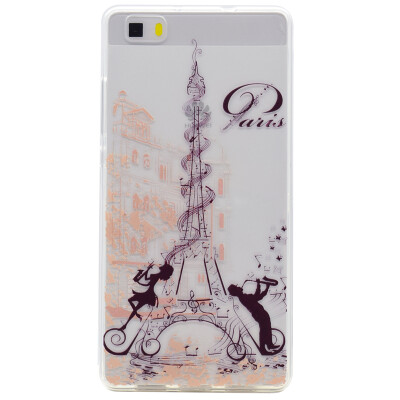 

Music tower Pattern Soft Thin TPU Rubber Silicone Gel Case Cover for HUAWEI P8 Lite