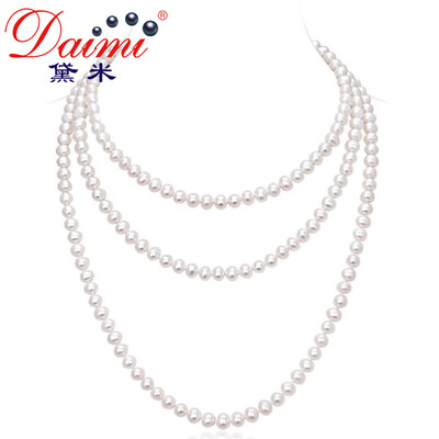 

Demi jewelry love light freshwater pearl sweater chain long necklace 7-8mm200cm