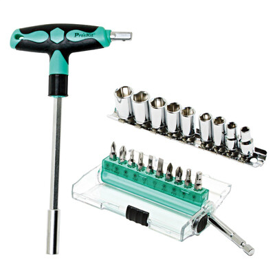 

Pro&39skit SD-9701M 21PCS Replaceable T-Board Hand Screwdriver Sleeve Screwdriver Set