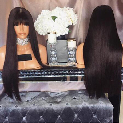 

Glueless Lace Front Human Hair Wigs With Bangs Brazilian Lace Front Wigs For Black Women Human Hair Front Lace Wigs