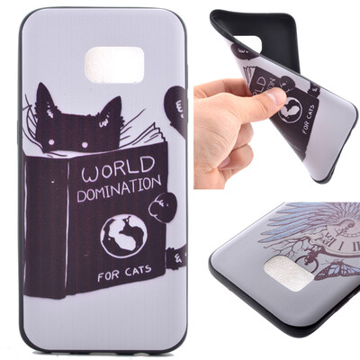 

Cat Pattern Мягкий тонкий ТПУ резиновый силиконовый гель Дело Чехол для Samsung Galaxy S7 Edge