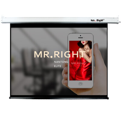 

MRRIGHT 84 inch 4 3 electric remote control curtain projector projector projection screen projector curtain for projector - AVGA resolution 800 600 XGA resolution 1024 768