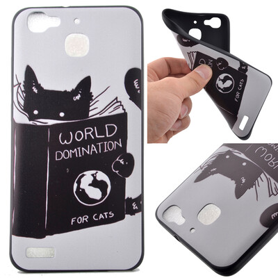

Cat Pattern Мягкий тонкий ТПУ резиновый силиконовый гель Дело Чехол для Huawei Enjoy 5S/GR3