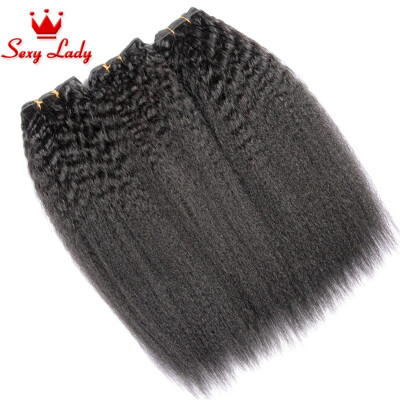 

Brazilian Virgin Hair Kinky Straight 5 Bundles Of Hair Brazilian Yaki Straight Hair Italian Coarse Yaki Unprocessed Human Hair