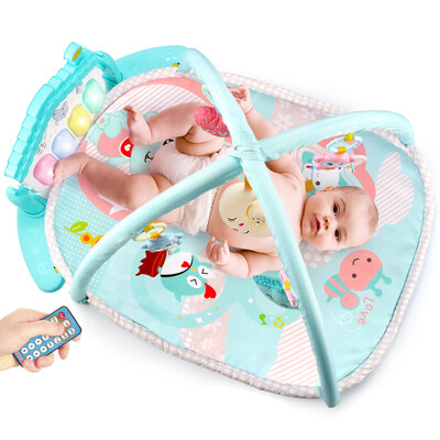 

Stubborn rabbit infant early childhood educational toys music crawling pedal piano fitness rack love the cottage BY698-56 (dual-stent remote control version