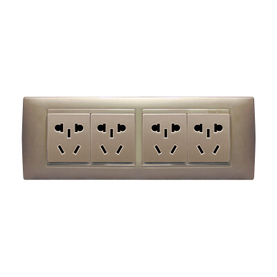 

Simon SIMON combination of 52 series steel floor 118 type switch socket two multi-purpose five-hole panel 10A twelve hole socket champagne