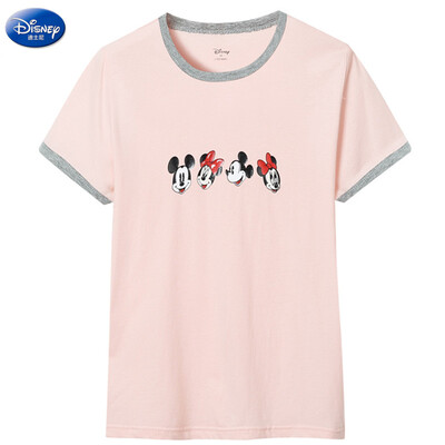 

DISNEY T-SHIRT Disney мультфильм стиль мода короткий рукав футболка г-жа случайный шею D17ST001 розовый L