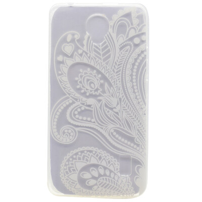 

Half flower Pattern Soft Thin TPU Rubber Silicone Gel Case Cover for Huawei Y635