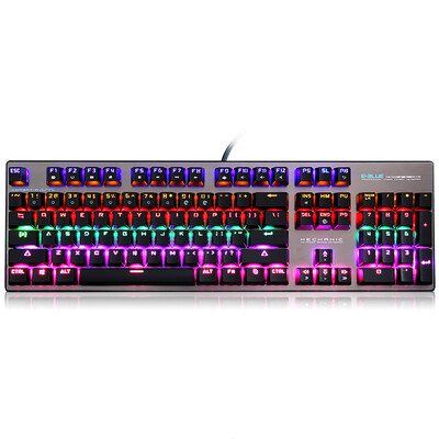 

Yi Бо (Е-3LUE) K753 синяя ось механической клавиатуры черный свет смешивания игры Клавиатура