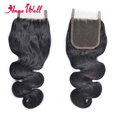 

7A Grade Body Wave Hair Lace Closure Bleached Knots Closure 4*4 Peruvian Virgin Hair Lace Closure Human Hair Free Middle 3 Part