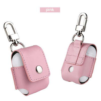 

MyMei 2017 PU Leather Protective Case Pouch Charging Bag WKeychain For Apple AirPods