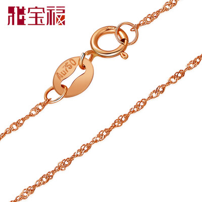 

Ya Bao Fu 18K gold necklace rose gold necklace water ripple chain JQXA4XL008