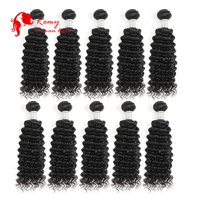 

Indian Hair Deep Wave Virgin Hair Curly Grade 7A Indian Human Hair Virgin Curly Hair 10Bundles Deal Same Day Shipping Weave