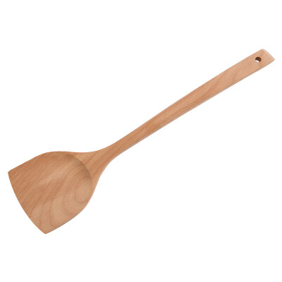 

Ji Bai Beech home rice spoon no paint rice shovel spatula long handle soup spoon non-stick fried shovel thick spoon shovel kitchen utensils set beech pan shovel single loaded DL3380