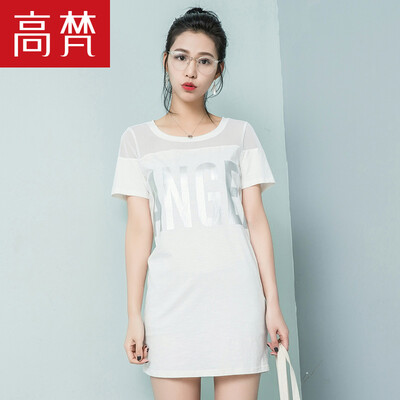 

Высокие ватиканские платья Тонкий тонкий тонкий способ втулки Xia Xiaoqing New Sweet Korea G1170148 Белый 165 / L