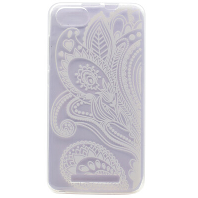 

Half flower Pattern Soft Thin TPU Rubber Silicone Gel Case Cover for Wiko Lenny 3
