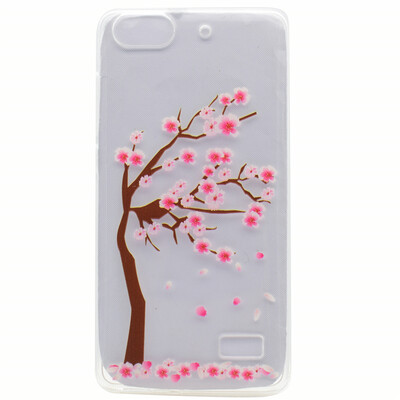 

Cherry tree Pattern Soft Thin TPU Rubber Silicone Gel Case Cover for Huawei Honor 4CG Play Mini