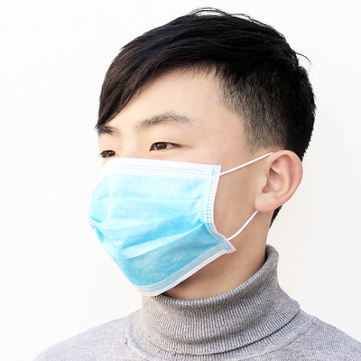 

IKEA three-layer disposable masks moisture-proof non-woven fabric meltblown filter dust particles prevent breathable men and women blue code 50