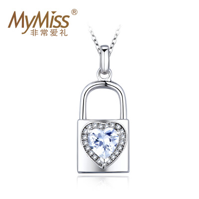 

Mymiss925 Silver Plated Platinum Necklace Female Korean Heart Pendant