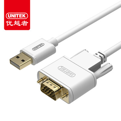 

UNITEK Y-124A USB to DB9 pin RS232 serial cable ABS material 15 m Apple white COM port connection conversion data cable