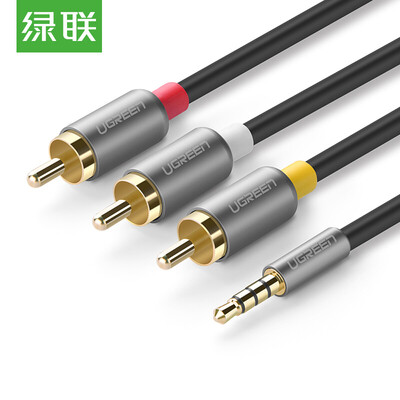 

Green UGREEN AV audio&video cable three pairs of three lotus head line 3RCA public on the public wiring red&yellow white line conversion cable TV set-top box line 8 meters 10528