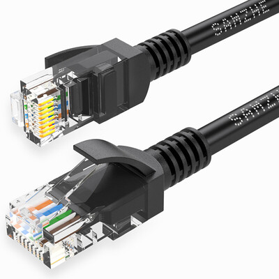 

Shanze (SAMZHE) engineering grade six cable CAT6 pure copper gigabit 8 core twisted pair jumpers 6 type RJ45 oxygen-free copper network cable HBL-6010 black 1 meter