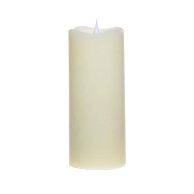 

Led Candle Flameless Moving Wick Free-Flowing 3D Effect Fireless flame Wax LED Candle Light With Timer 3"x7"