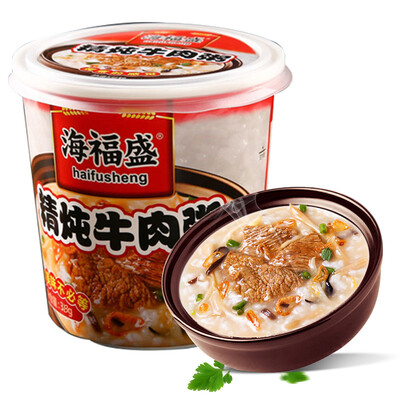 

Haifusheng breakfast porridge stewed beef porridge brewing convenient instant porridge FD freeze-dried porridge cup 38g